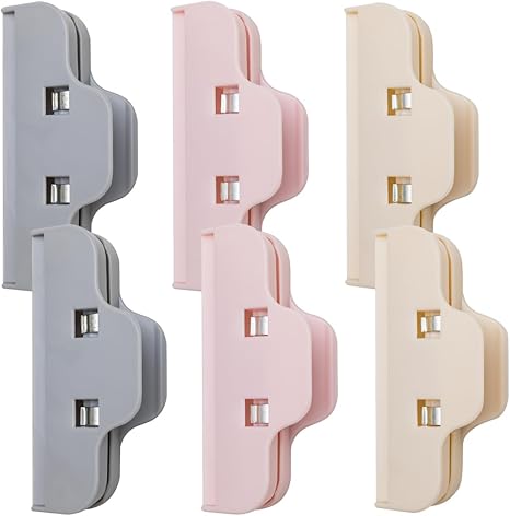 6 Pack Large Chip Clips, Reusable Snack Bag Sealing Clips, Food Storage Bag Sealer, Multi-Use Food Packaging Kitchen Clips