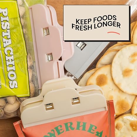 6 Pack Large Chip Clips, Reusable Snack Bag Sealing Clips, Food Storage Bag Sealer, Multi-Use Food Packaging Kitchen Clips
