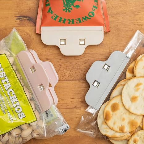 6 Pack Large Chip Clips, Reusable Snack Bag Sealing Clips, Food Storage Bag Sealer, Multi-Use Food Packaging Kitchen Clips