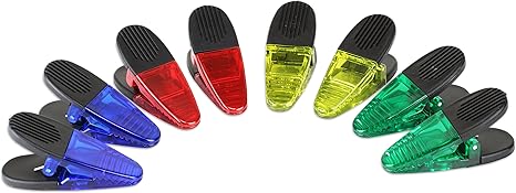 Thick Plastic Clips with Neodymium Magnet - 3-1/4" Length - Durable Versatile All-Purpose